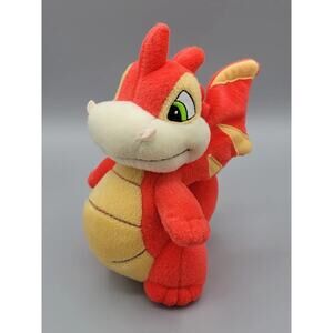 Vintage Neopets Red and Yellow Scorchio Dragon Plush Doll Stuffed 2001